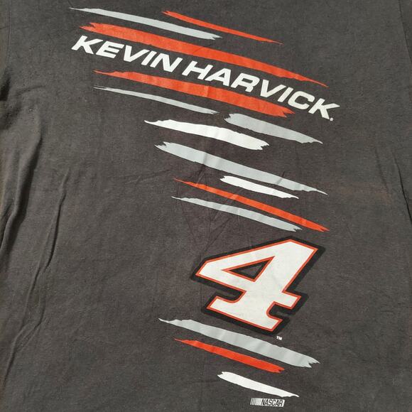 Kevin Harvick Shirt Mens Medium Nascar Short Sleeve Gray Tee - Picture 4 of 11